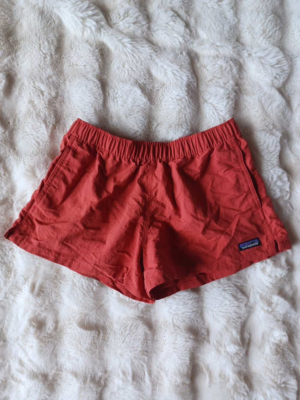 Patagonia Women's Coral-Red Elastic Waist Athletic Shorts